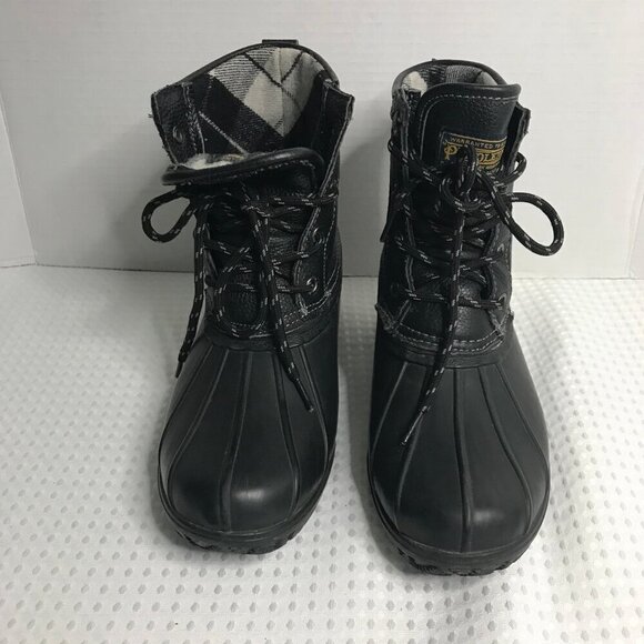 PENDLETON UNISEX INSULATED LEATHER RUBBER DUCK BOOT SIZE 6 [WOMENS SIZE 8] - Picture 2 of 10